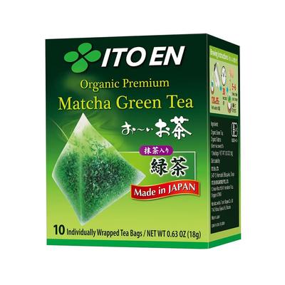 ITO EN Japoniškos Matcha žaliosios arbatos maišelis - 1 dėžutė, 10 pakelių (18 g.)