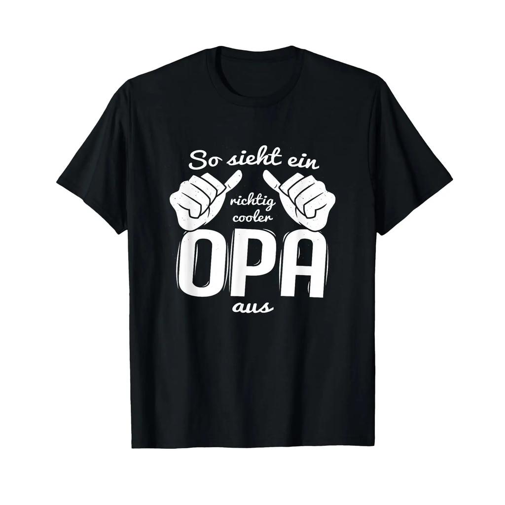 Men's So sieht ein richtig cooler Opa aus Grandfather Father's Day T Shirt vintage Washed Versatile Unisex Comfortable