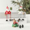 Metal Ornaments Christmas Pendant Santa Snowman Elk Elegant Red White Green Christmas Tree Decorations