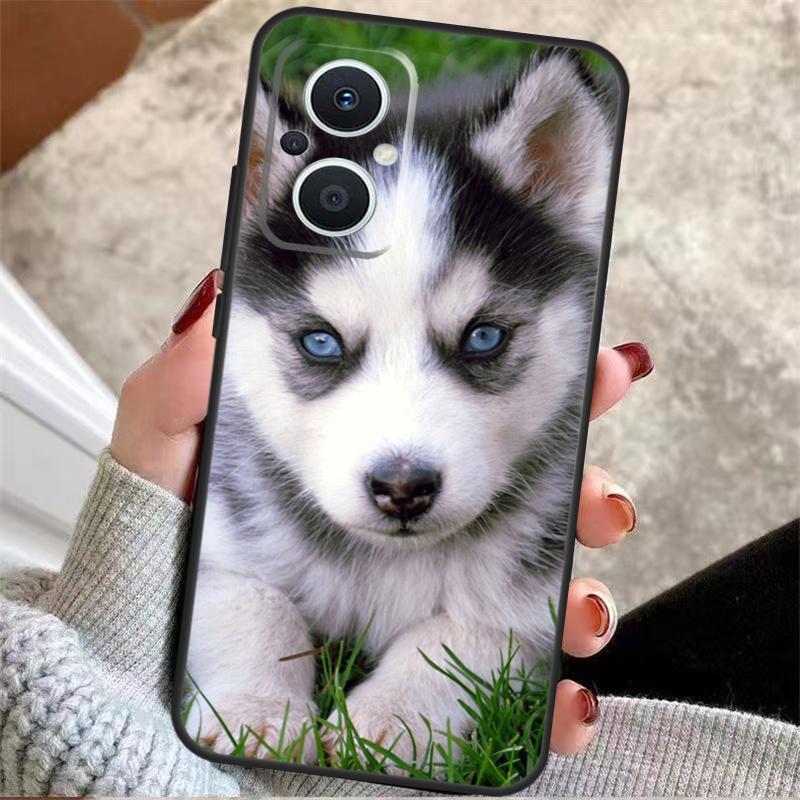 Animal Husky Puppy For OPPO Reno 14 12 11 10 13 Pro 8T 11F 12F 13F 14F 7 8 Lite OPPO Find X9 X8 X6 X5 Pro Case