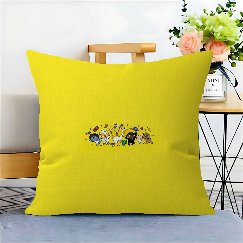 K-KAKAOS FRIENDS Cartoon Maple Design Cushion Cover Happy Autumn Harvest Decor Holiday Decorati Pillow Cover