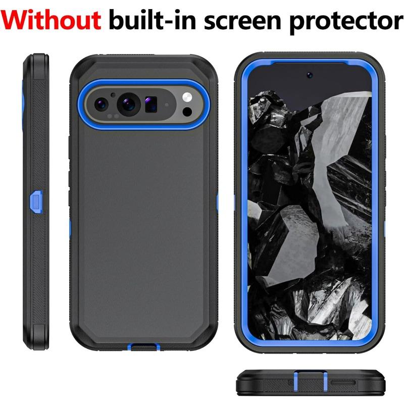 Prémiový odolný kryt na telefon vojenské kvality pro Google Pixel 10 9 8 Pro XL s klipem Pevný nárazuvzdorný pancéřový chránič Cell Cover