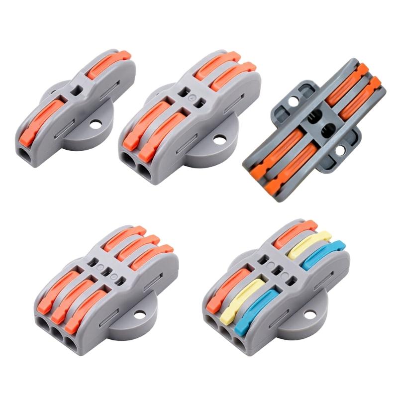 10Pcs Quick Wire Connector Push In Electrical Terminals Block For Soft And Hard Wires Quick Installation Enduring