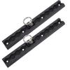 Aluminum L Track 304mm Thickened L Track Tie Down Rail with 4 Round Rings for Motorcycles ATVs Dirt Bikes Pickup Trucks