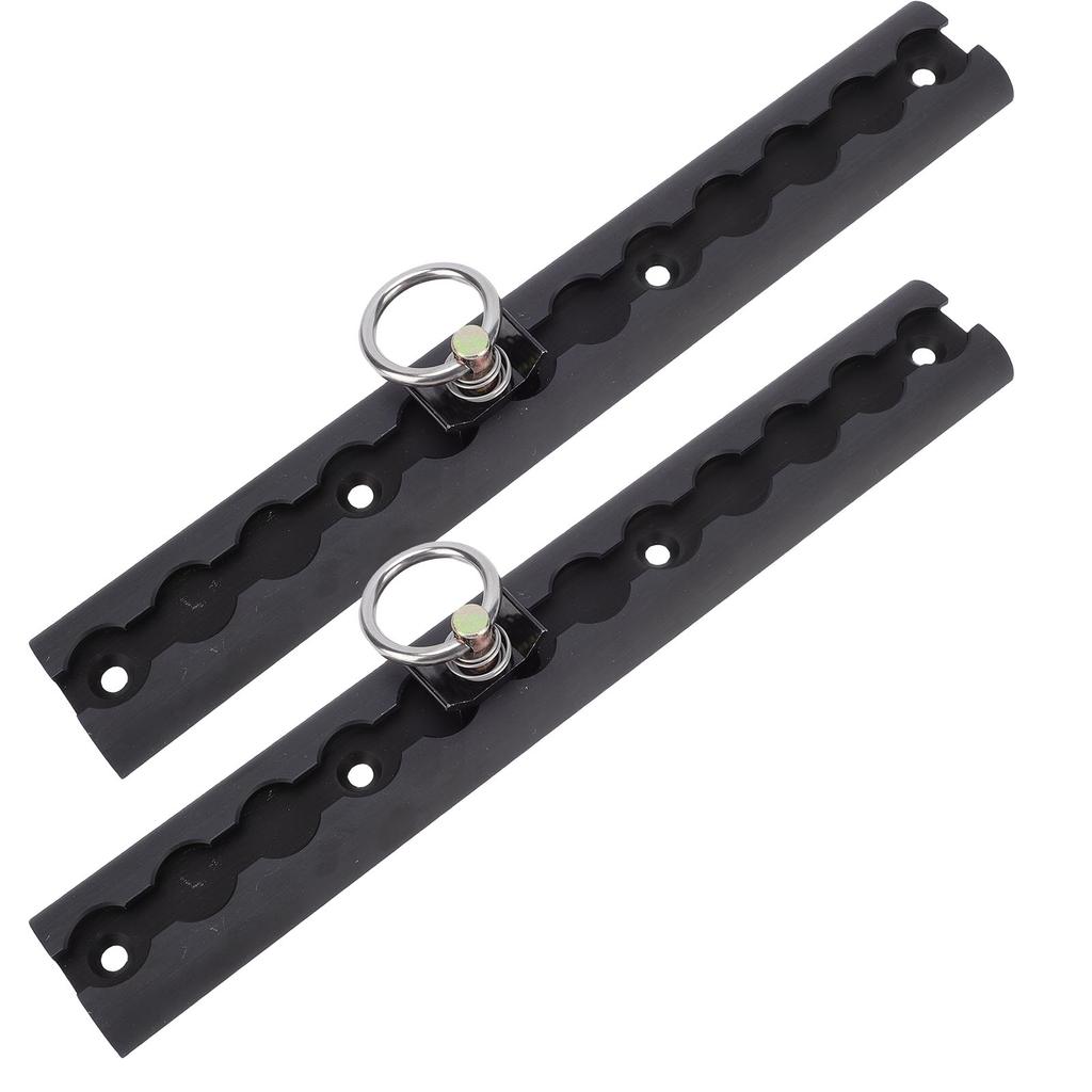 Aluminum L Track 304mm Thickened L Track Tie Down Rail with 4 Round Rings for Motorcycles ATVs Dirt Bikes Pickup Trucks