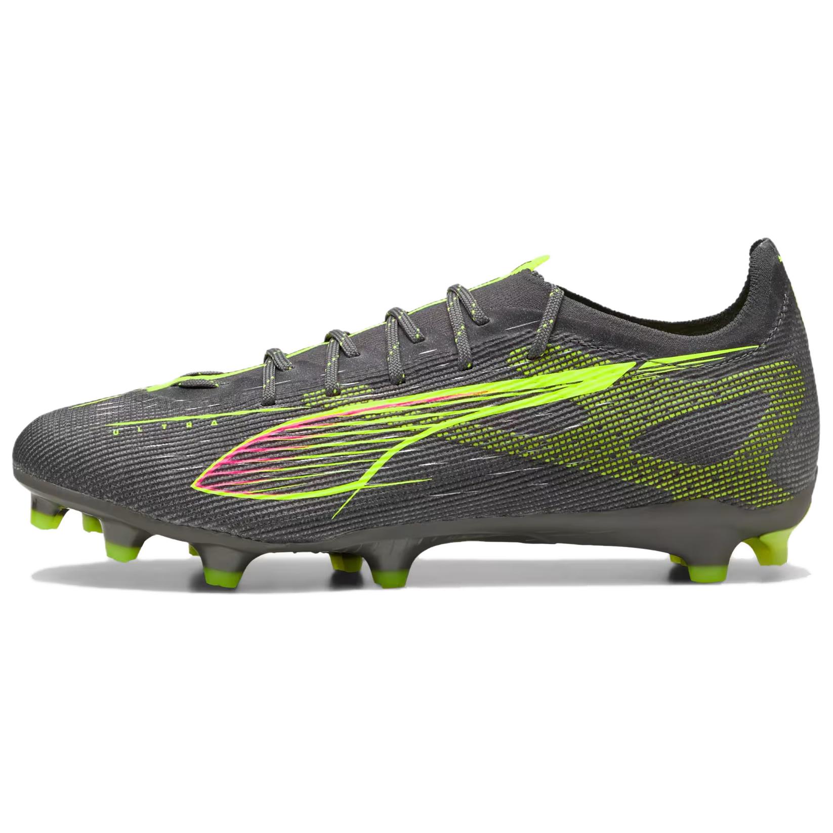 Puma Ultra Pro 5 FG AG Audacity Pack Men Sneakers Grey Matte-Aged-Silver Yellow-Alert 108161-03 43