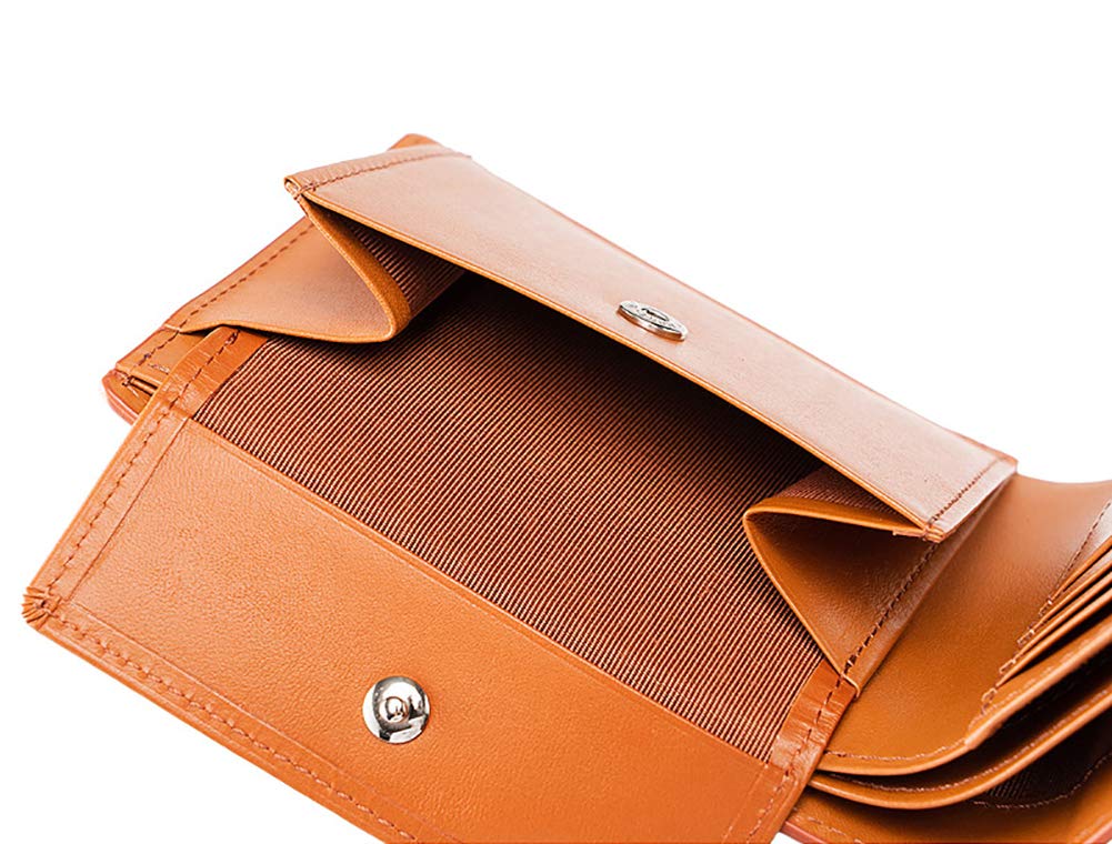 Cypris Lejute Bifold Wallet with Coin Purse and Bill Day Birthday Boyfriend 8761 Compartment, Leather, Men's Gift, Father's Gift, Gift, Gift, Orange,