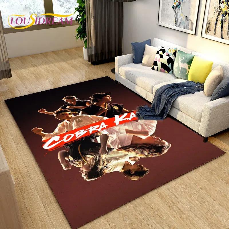 Cobra Kai Amanda TV-Karate-Teppich, groß, Teppich für Wohnzimmer, Schlafzimmer, Sofa, Fußmatte, Dekoration, rutschfeste Bodenmatte für Kinderspiele