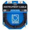 BOSS BIC-20 Guitar Shield, 6m Straight-to-Straight Cable, Oxygen-Free Copper Wire, 24K Gold-Plated Plugs