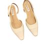 Low-heeled bag head sandals women's French gentle evening nude pointed head small fragrant style lady thick heel empty temperament single shoes
