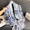Hot-selling Rich Flower Shawl Large Size Premium Printing Silk Scarf Imitation Silk Scarf New Long Scarf Beautiful Brocade
