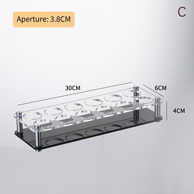 6/12/24 Holes Glass Tray Holder Hole Bar Acrylic Glass Holder Wine Glass Cup Serving Tray Cups Organizer Glass Display For Club