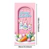 Happy Easter Door Cover Funny Bunny Lining for Doors Easter Spring Colorful Eggs Rabbit Flower Backdrop Home Door Decoration New
