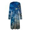 Women's Casual Fashion Sexy Comfortable Sundress Button Long Sleeves With Pockets Floral Print Dress