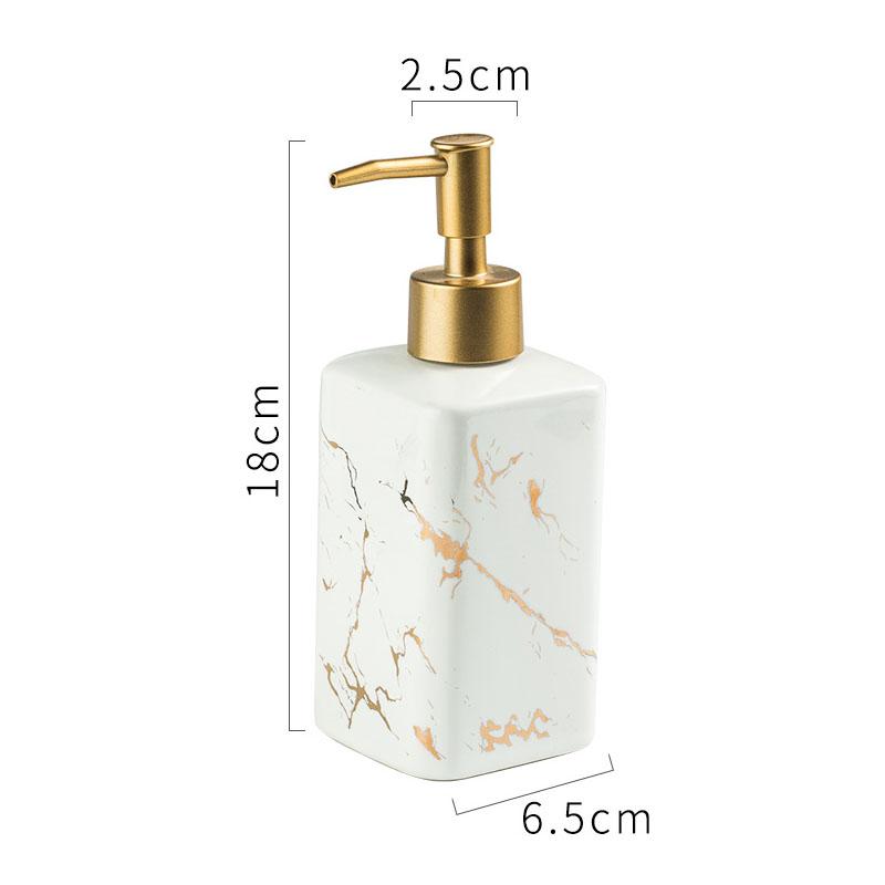 Color Ceramic Bathroom Soap Dispenser Shampoo Bottle Creative Color Household Liquid Soap Dispenser Cabins Hotel Apartment
