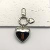 Elegant Large Love Heart Pendant Keychain Sturdy Alloy Charm Fashion Accessory for Men and Women Stylish Outfits