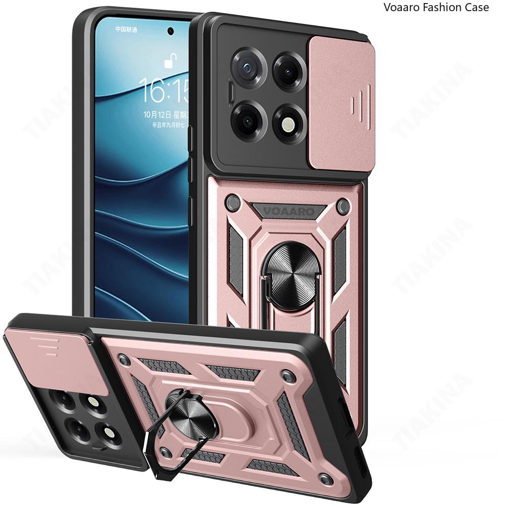 Slide Lens Armor Funda for Tecno Spark 30 Pro 4G Case Magnetic Rotate Ring Stand Holder Cover for Tecno Spark 30 Pro 4G Case