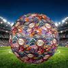 Demon Slayer Print Størrelse 5 Fodbold, PU Slidstærk Fodbold til Kamp Træning og Daglig Øvelse, Fødselsdagsgave til Fodboldfans