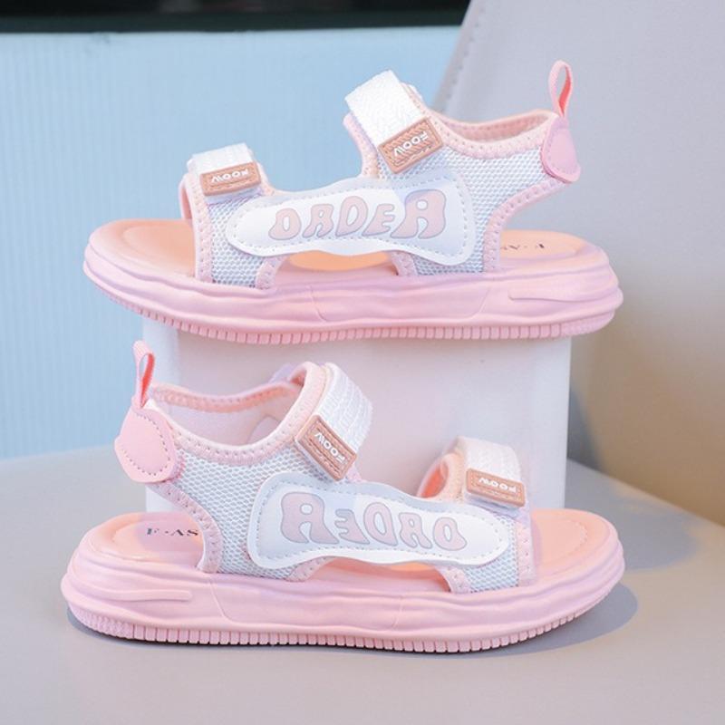 Summer Open Toe Soft Sole Girls Sports Princess Sandals Casual Student Kids Beach Shoes