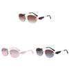 European Style Frameless Oval Sunglasses With Uv400 Protection For Fashion And Travel