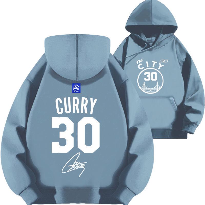 2025 Curry #30 Warriors Hoodie - Thickened Velvet Basketball Sport Top