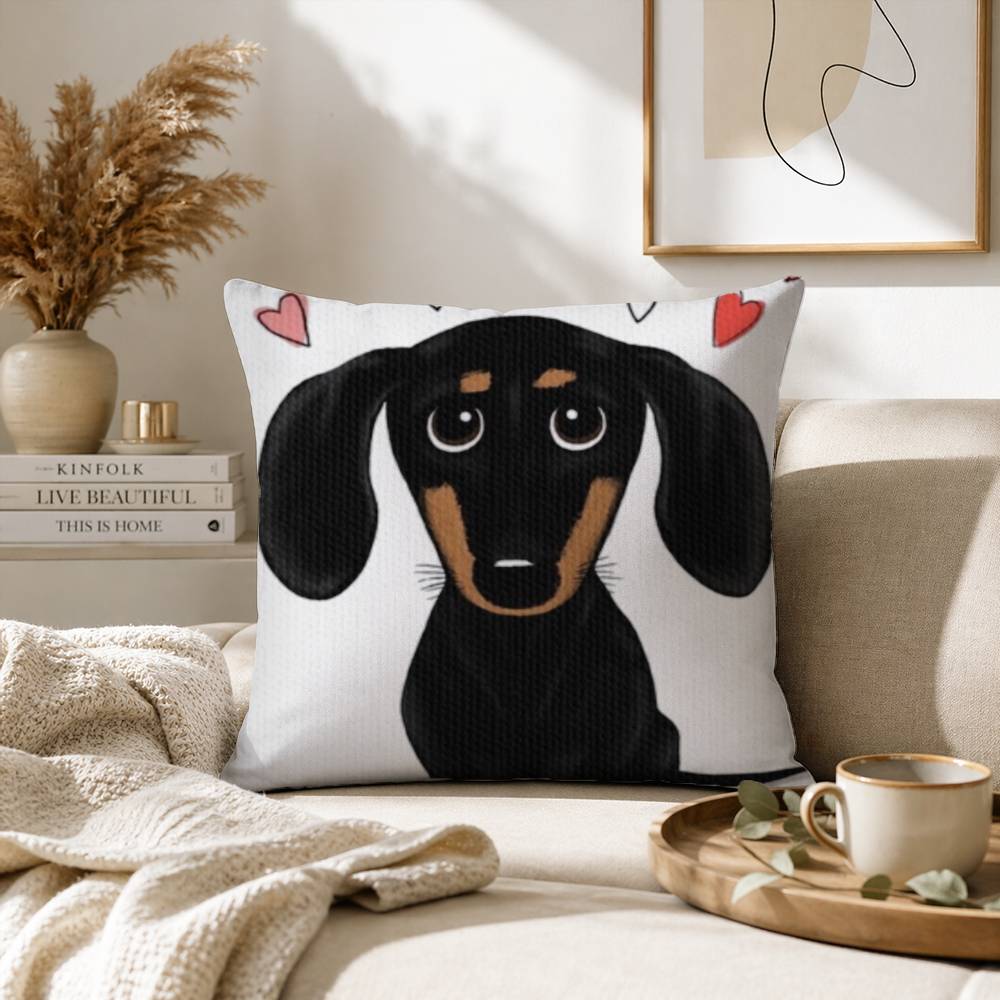 cartoon cute dachshund Pillow Case for Sofa Living Room Home office Decor Protective Cover