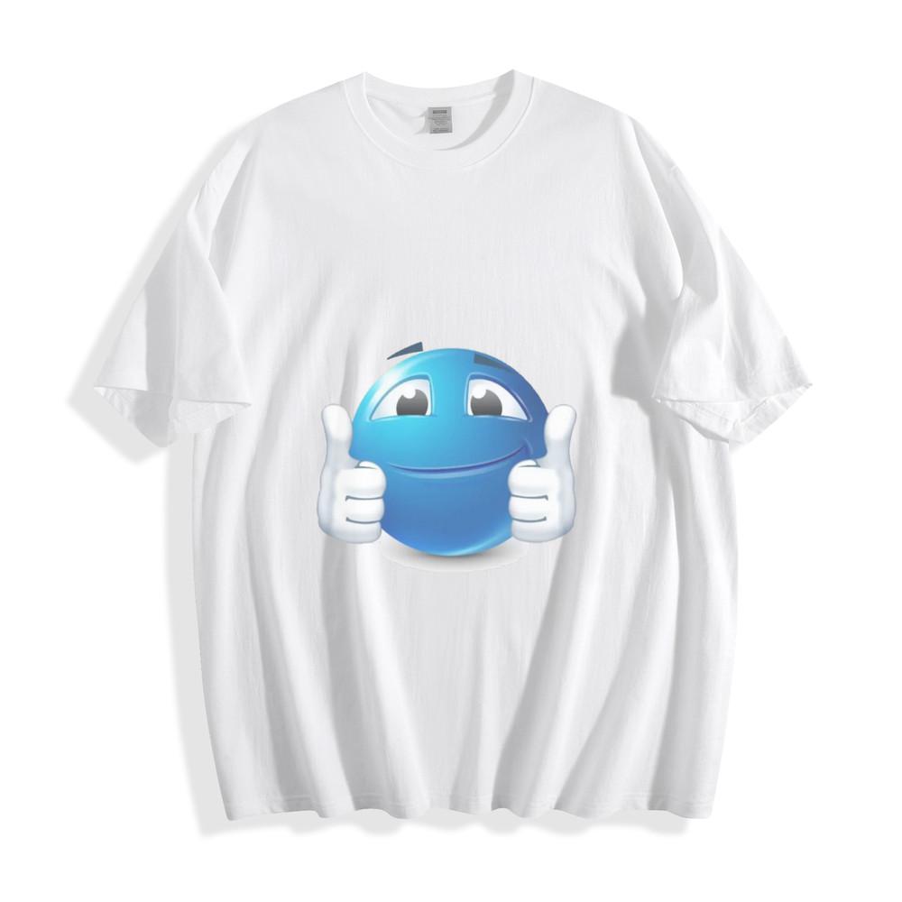 

Cheery Blue Emoji Thumbs Up Tee - Positive Vibes Unisex Shirt M