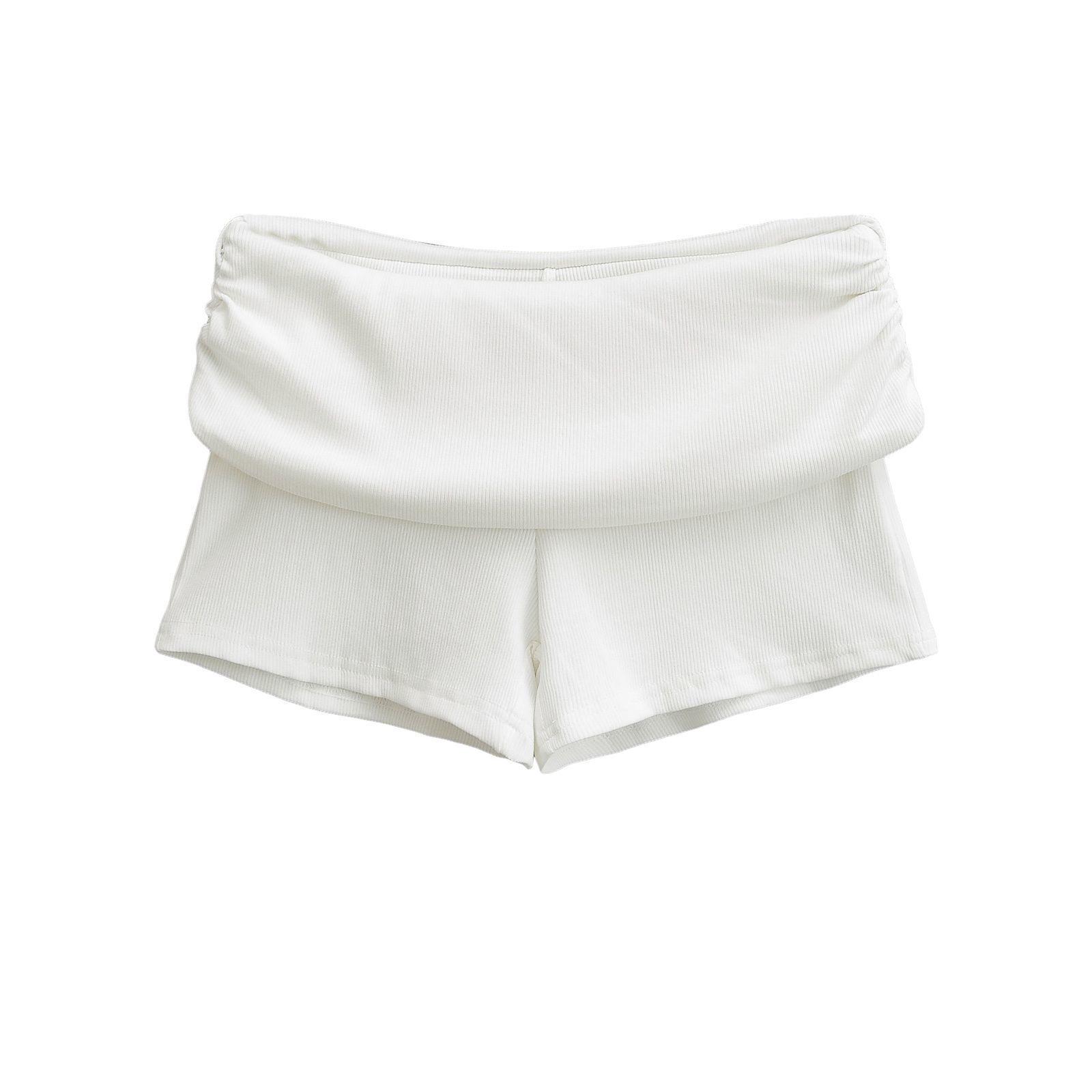 

2025 Чистое Желание Сексуальные Повседневные Горячие Девушки Подчеркивающие Фигуру Однотонные Шорты M (recommended 45-50 kg) белый