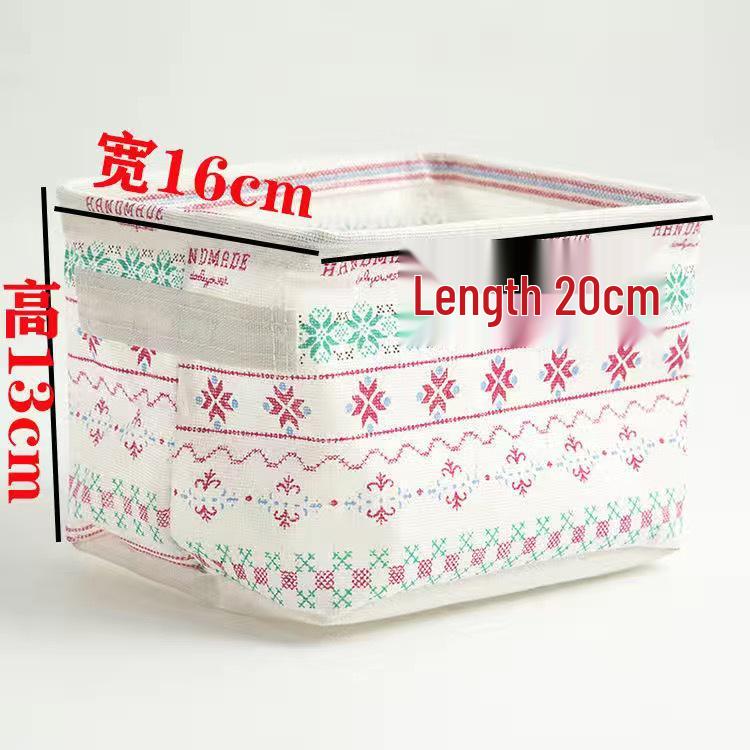 Compact Square Cotton Linen Storage Basket