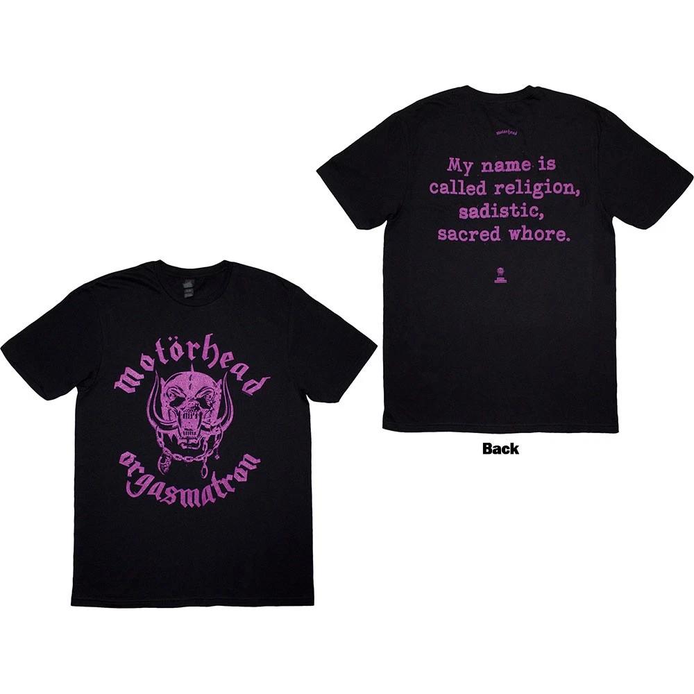 Motorhead Orgasmatron Lyric T-Shirt Black New S
