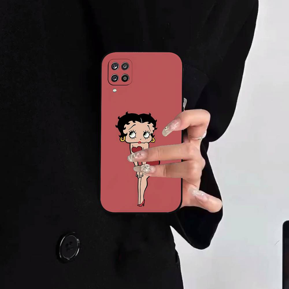 A-betty Boop-S Phone Case For Samsung S24/S25/S22 S30/A51 52/Lite/Ultra/5G/Plus/FE - Slim Shockproof Black Protection