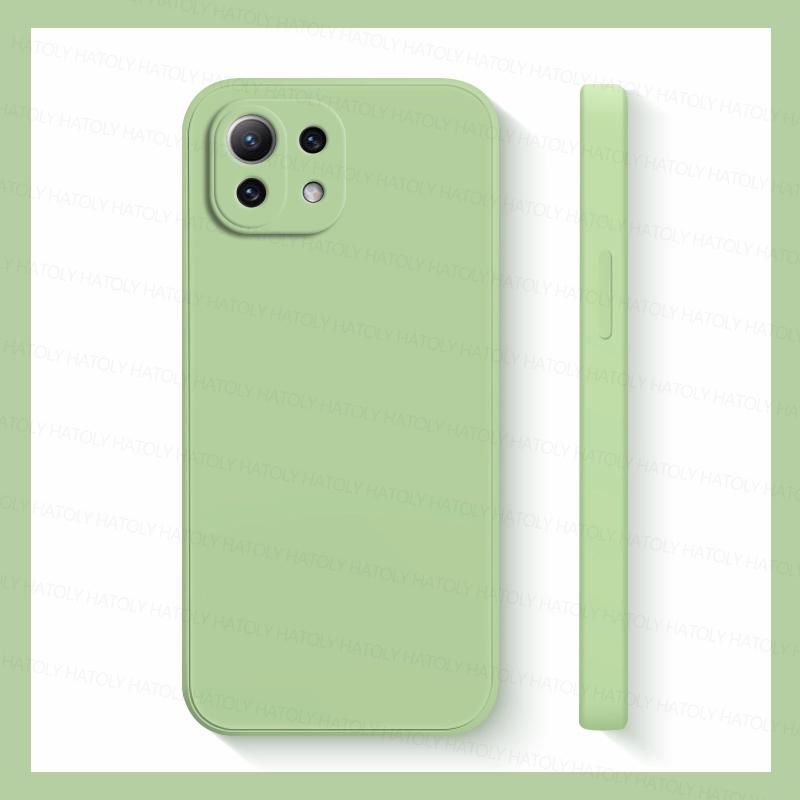 

Чохол для Xiaomi Mi 11 Lite Xiaomi 13 12 11 Lite Mi 11i 11 12 13 14 Pro Протиударний рідкий силіконовий захисний чохол для телефону For Xiaomi 12S Pro зелений