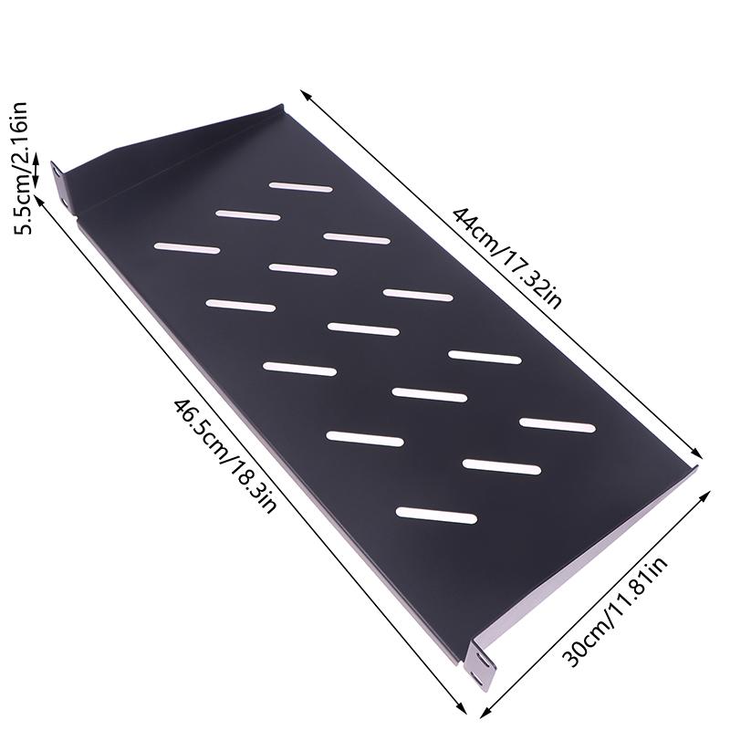 19 Inch Server Rack Shelf Steel Network Cabinet Tray 1U 2U 4U Adjustable Mounting Panel Bracket for Data Center IT Equipment