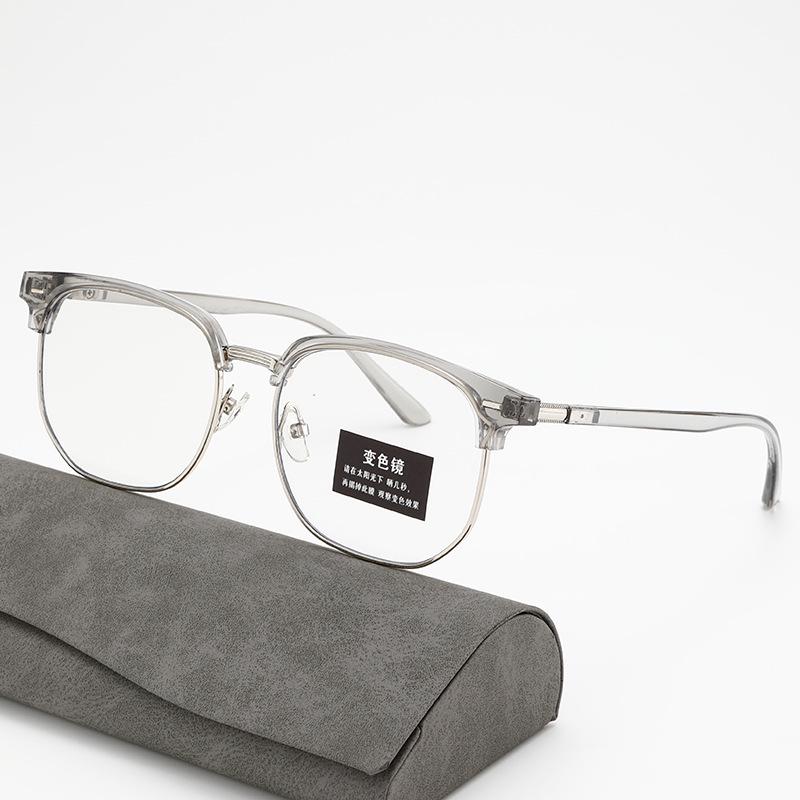 

Унисекс Полуободковая Оправа для Очков с Фотохромными Линзами и Защитой от Синего Света – Стильные, Универсальные Очки для Мужчин и Женщин