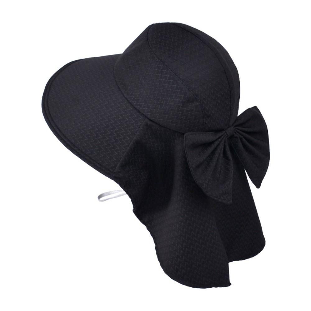 UV Protection Bow Bucket Hat Sunscreen Fisherman Cap UPF 50+ Outdoor Sun Hat Women
