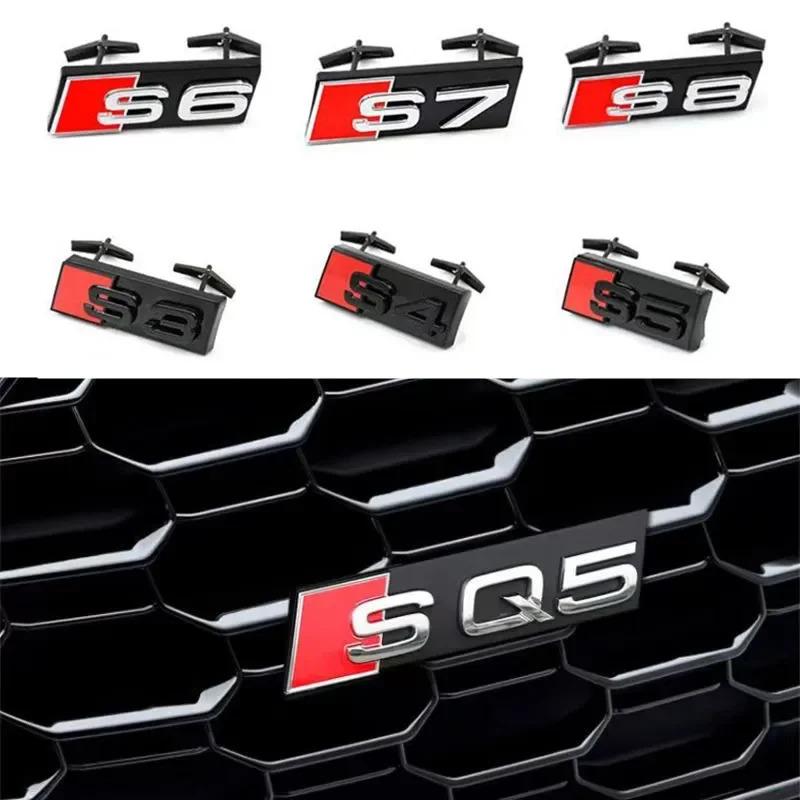 ABS Auto Frontgrill Emblem Logo Exterieur Modifikation Zubehör für Audi S4 S3 S5 S6 S7 S8 RSQ3 RSQ4 RSQ5 RSQ6 RSQ7RSQ8 Emblem