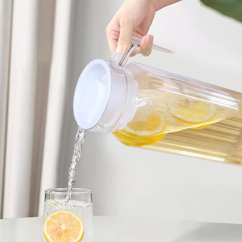 1.1L Water Juice Jug Pitcher Plastic Transparent Bottle For Storing Fresh Juices And Drinks For Kitchen Fridge Drink Storage Pot