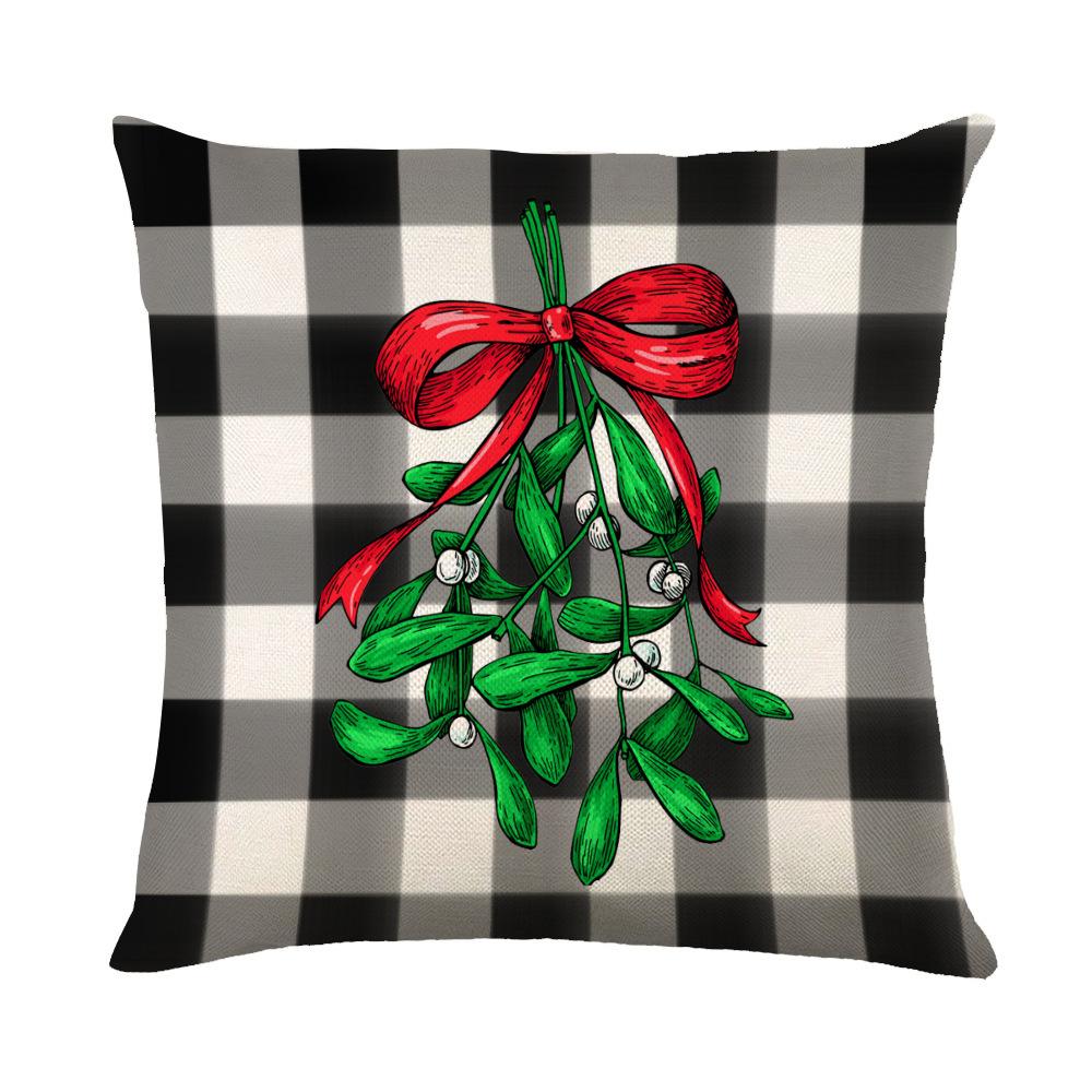 45X45Cm New Christmas Printed Detachable Cushion Pillow Cover Square Bedhead Living Room Sofa Cushion Cover