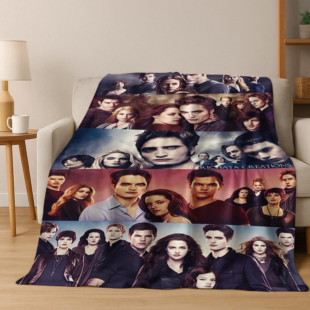 2026 New Twilight Isabella Edward Art Flannel Blanket,Cozy Soft Throw Blanket for Home Bedroom Bed Sofa Picnic Cover Gift Kids