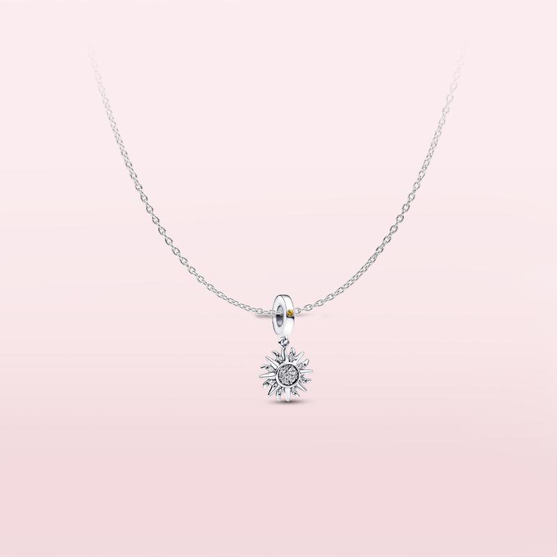 Pandora Love Pendant Cubic Zirconia Necklace Men and Women Couple Style Silver 398688C01-50