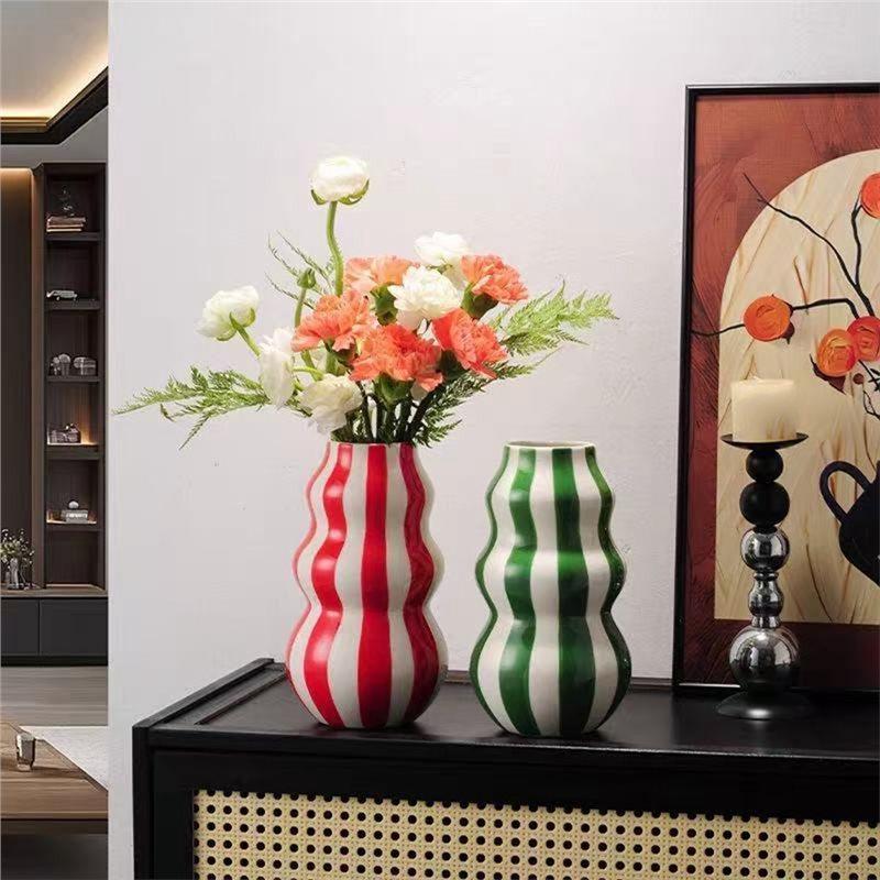 AS60-Circle Desktop Flower Arrangement Painting Vase Ornaments Living Room Bedroom Entrance Art Decoration