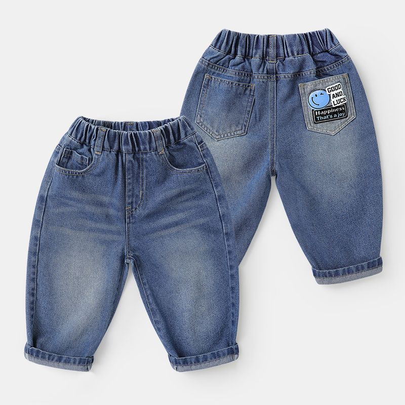 Boys  Jeans Long Pants Spring Children s Clothing 12025 New Spring Style Children s Spring Wear Blue 90cm