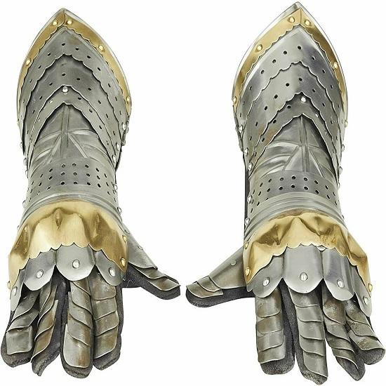 Medieval Armor Metal Gloves With Metal MF Doom Mask Handmade Design for Best New