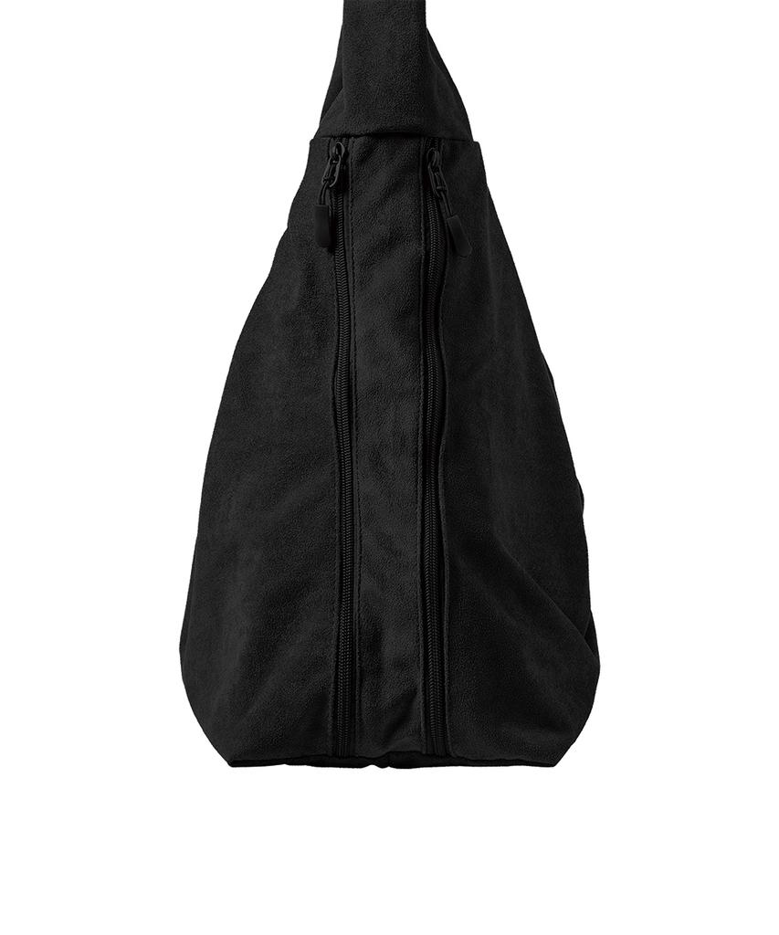 The Green Lab All Day Suede Maxi Shoulder Bag [Black]