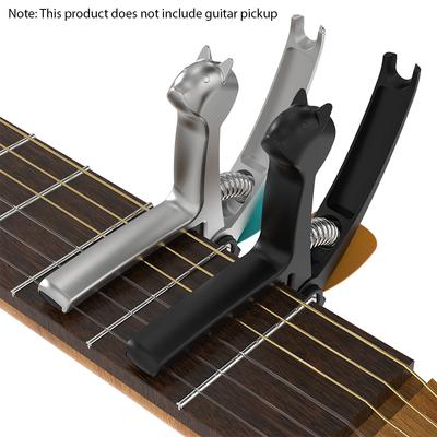 Capotasto per chitarra 5 in 1, taglia corde per capotasto per chitarra acustica, porta plettro, estrattore perni, clip di trasferimento in lega