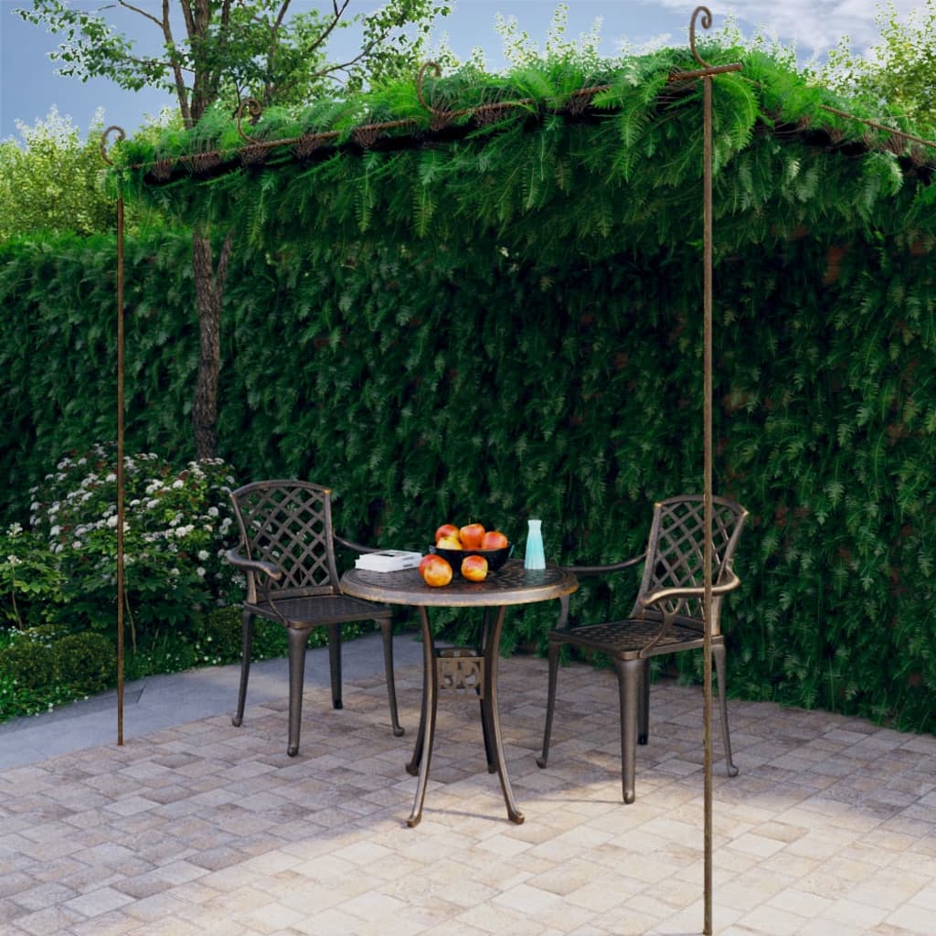 Garden Pergola Antique Brown 4 x 3 x 2.5 m Iron