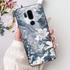 Para LG G7 ThinQ Funda Silicona Negra Gato Lindo Flores de Moda Trasera Pintada Genial Para LG G7ThinQ Funda de Teléfono LMG710EM