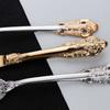Gorgeous Gold-Plated Cutlery Set 5/10/15/20/25/30 PCS Luxury Stainless Steel Flatware Set Baroque Hollow Handle Dinner 4