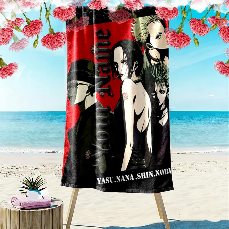 Name Custom nana Print Beach Towel, Large Soft Quick Dry Towel for Beach Camping Swimming