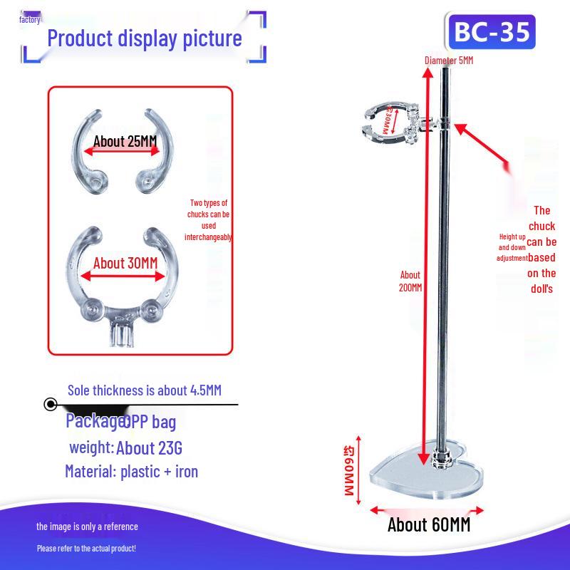 Adjustable BJD Doll Figure Bracket with Strong Non-Slip Chuck